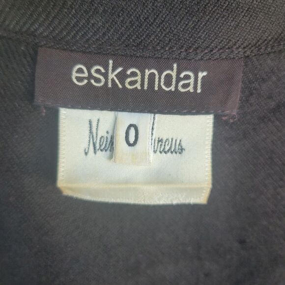 Eskandar Boxy Oversized Baby Camel Jacket/Shirt In Dark Espresso - Picture 7 of 9